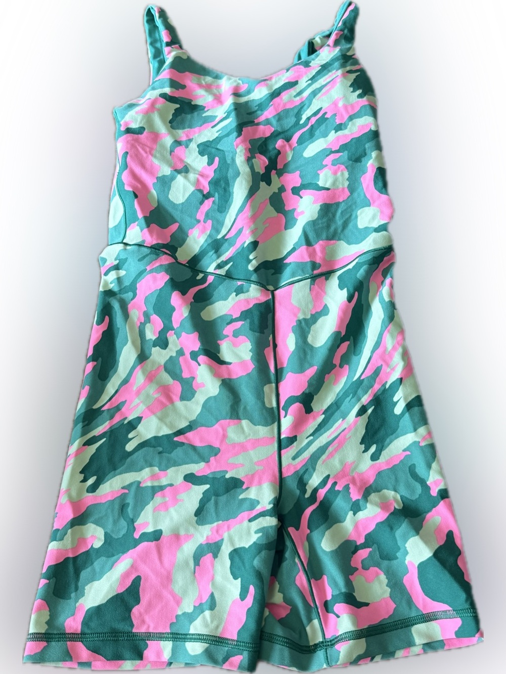 Aerie Pink & Teal Camo One-Piece Romper